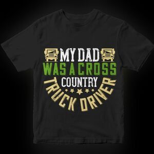 New Dad Man Short Sleeve Tshirt Trucker Gear Gift Present Cotton
